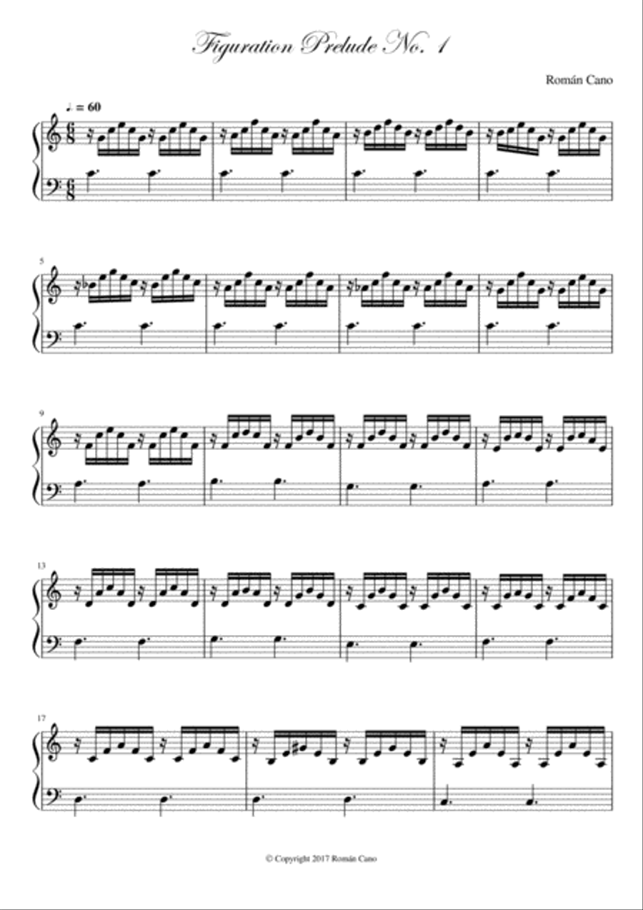 Figuration Prelude No. 1 Harpsichord scores gallery preview page 1