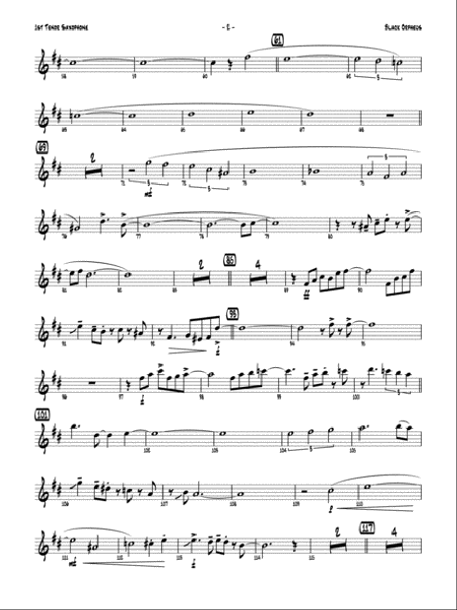 Black Orpheus: B-flat Tenor Saxophone Jazz Ensemble scores gallery preview page 3