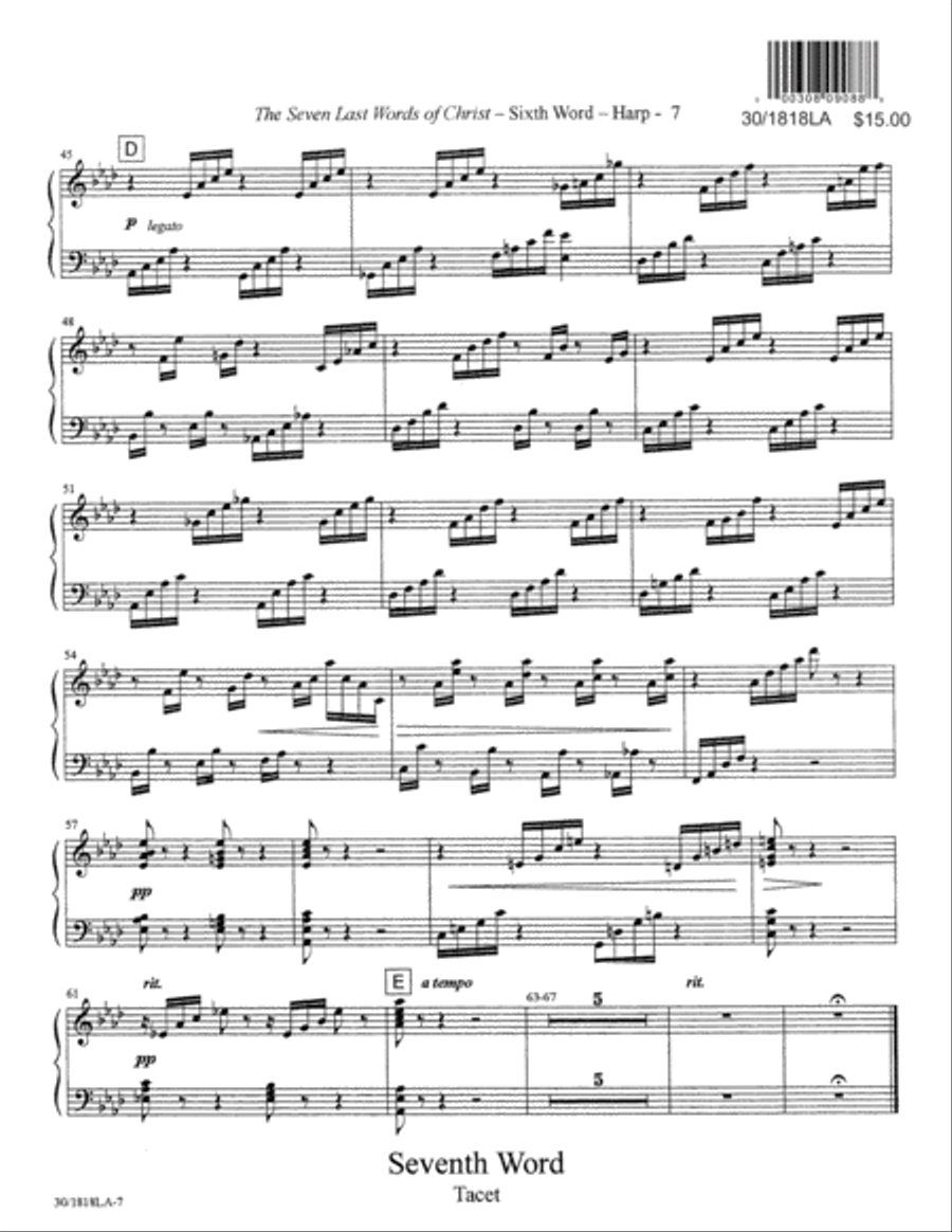 The Seven Last Words of Christ - Harp Choir scores gallery preview page 8
