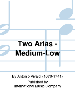 Book cover for Two Arias (I. & E.) Med-Low