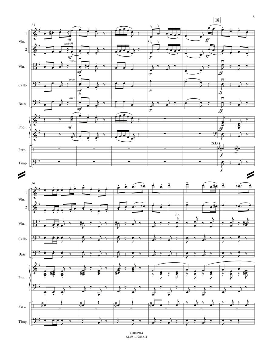 English Folk Song Suite - Conductor Score (Full Score) Orchestra scores gallery preview page 3