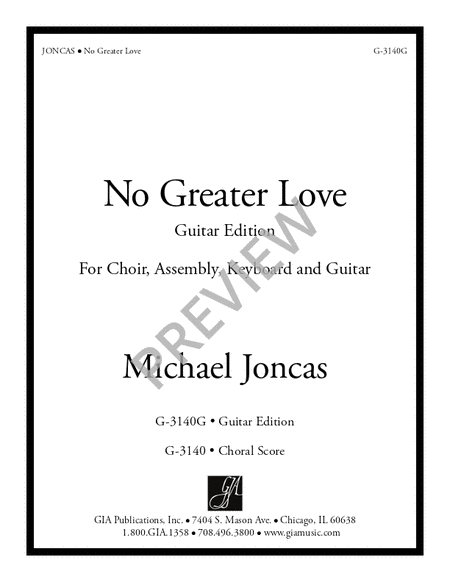No Greater Love - Guitar edition