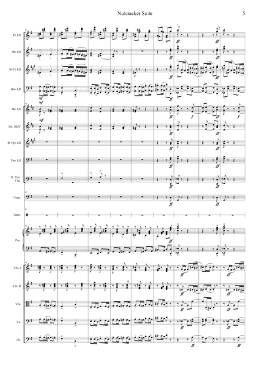 Nutcracker Op.71a - Danse Russe - Trepak Orchestra scores gallery preview page 5