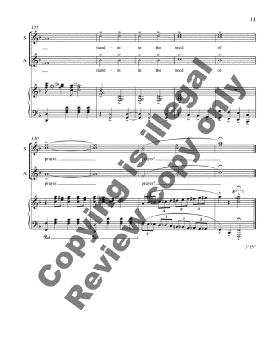 Voices in Song: 3. Standin' in the Need of Prayer SA scores gallery preview page 7