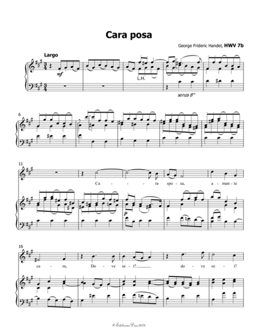 Cara sposa(Version I),by Handel,in f sharp minor