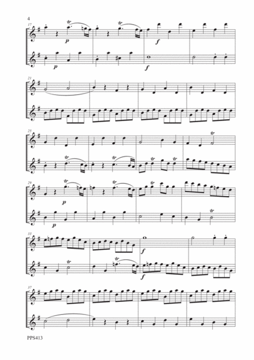 J.J. QUANTZ: DUETTO IN E MINOR OPUS 2 No. 6 for 2 flutes or violins
