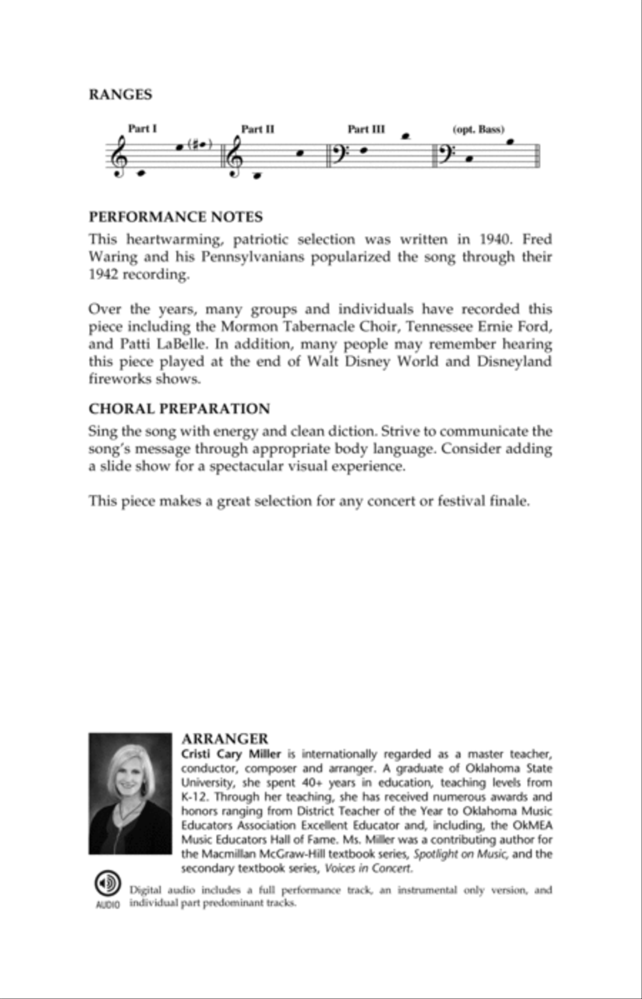This Is My Country (arr. Cristi Cary Miller) 3-Part scores gallery preview page 9