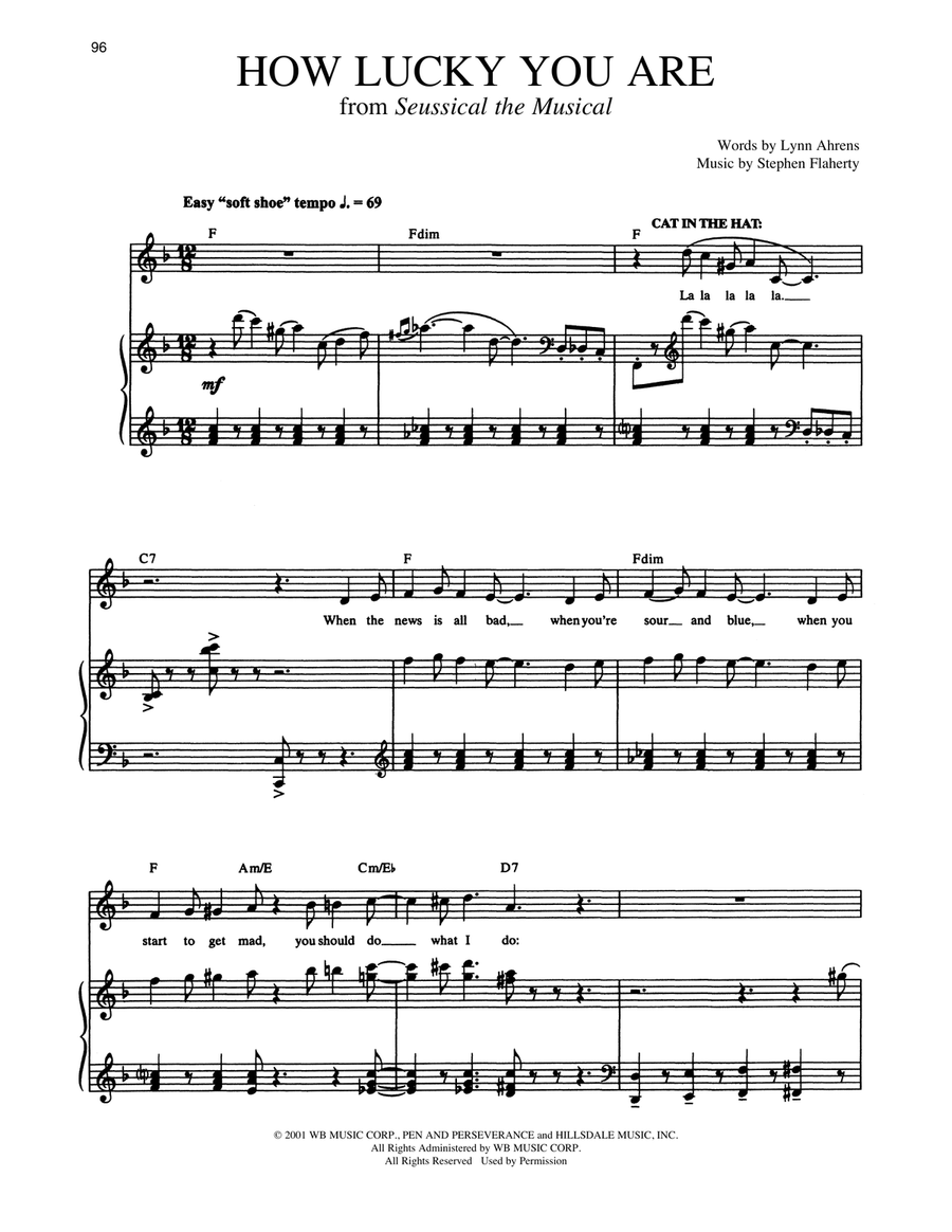 How Lucky You Are (from Seussical The Musical) Voice scores gallery preview page 1