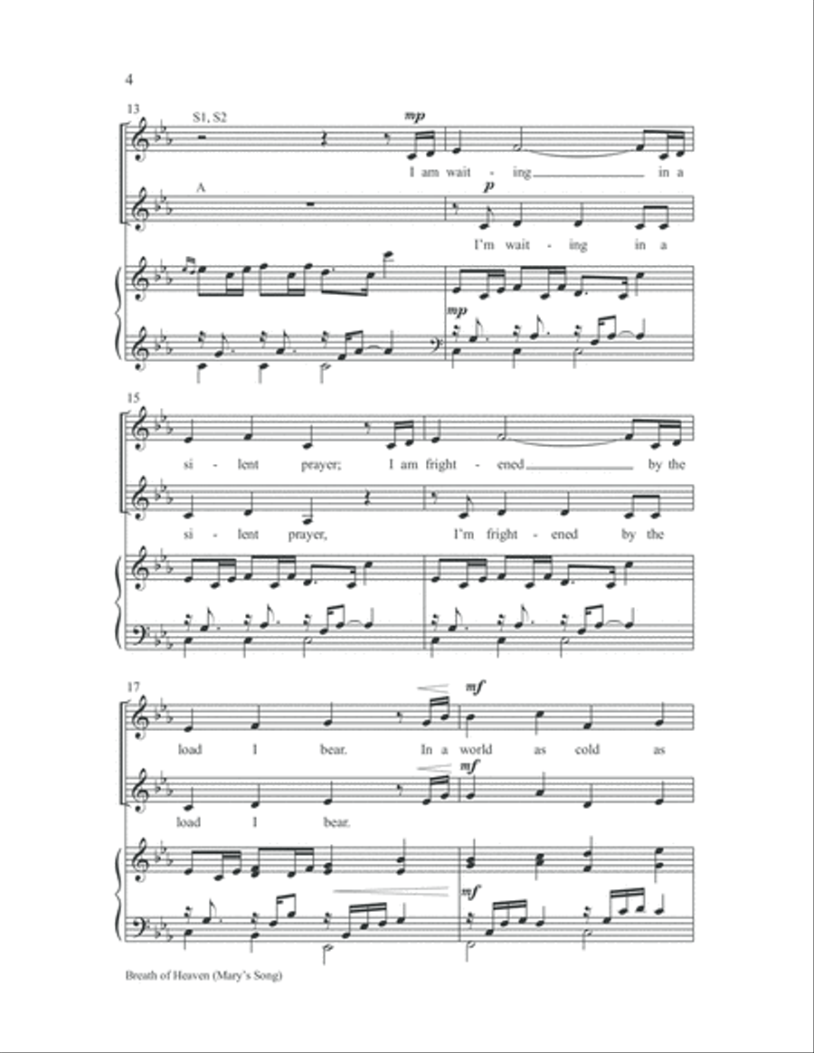 Breath of Heaven (Mary's Song) Breath of Heaven (Mary's Song) Women's Choir scores gallery preview page 5