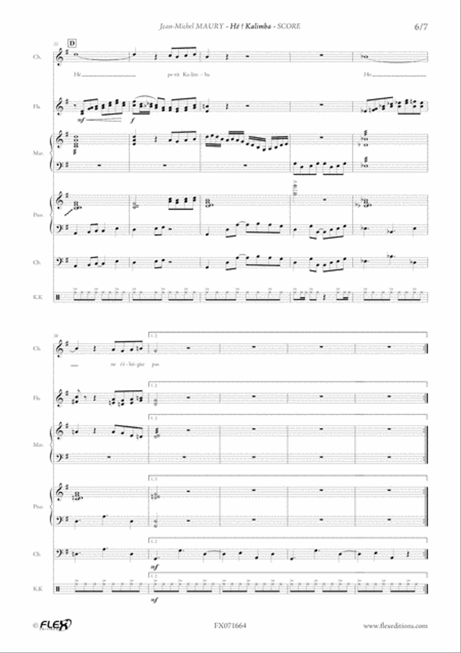 He! Kalimba! Children's Choir scores gallery preview page 6
