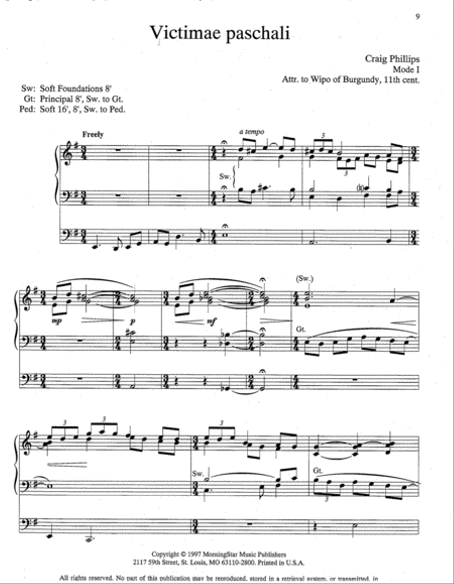 Three Plainchants for Organ, Set 1 Organ scores gallery preview page 4