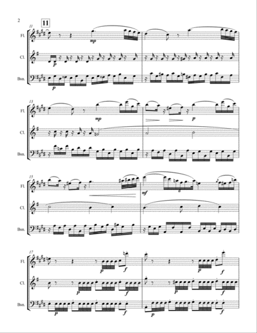 Barber of Seville Overture for Woodwind Trio Woodwind Trio scores gallery preview page 2