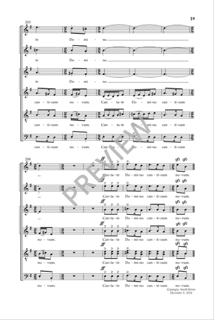 Cantate Domino - SSAATTB Choir scores gallery preview page 20