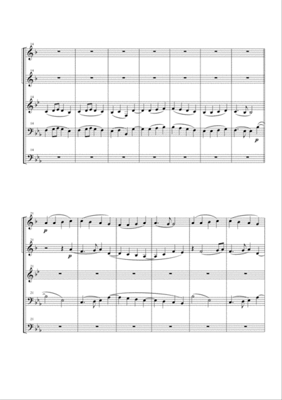 Ode To Joy (from Symphony No. 9) for Brass Quintet Brass Quintet scores gallery preview page 4