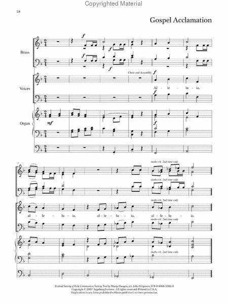 Festival Setting of Holy Communion: Setting Two (Full Score and Instrumental Parts)