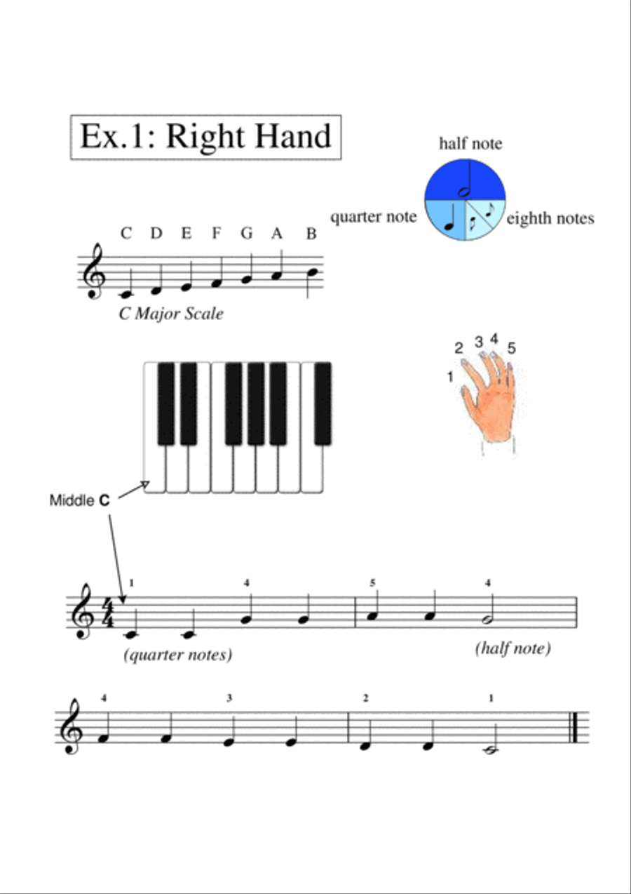 A Beginner's Piano Book Piano Method scores gallery preview page 2
