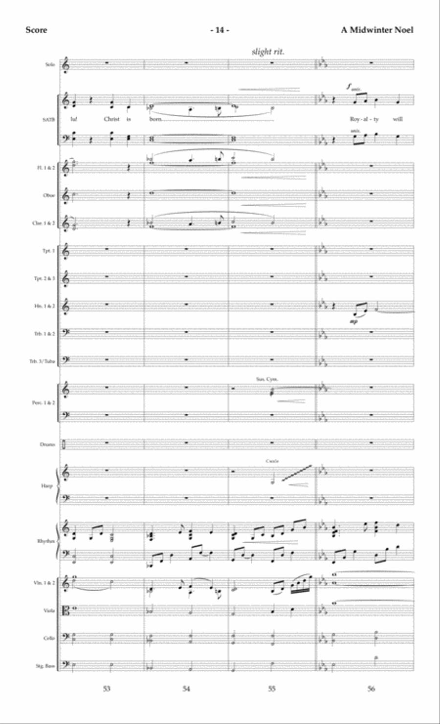 A Midwinter Noel - Orchestral Score and Parts Choir scores gallery preview page 17