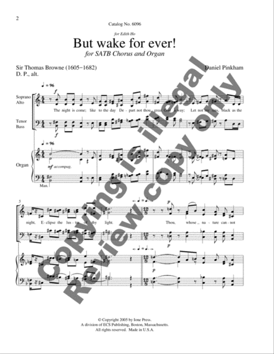 But Wake For Ever! 4-Part scores gallery preview page 3