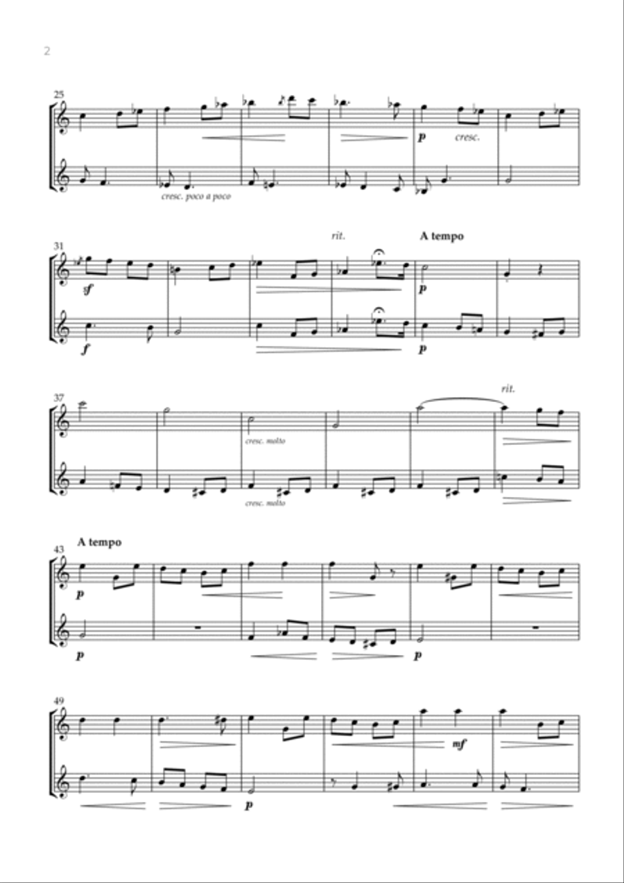 Salut D’amour (Trumpet Duet) - Edward Elgar Trumpet Duet scores gallery preview page 2