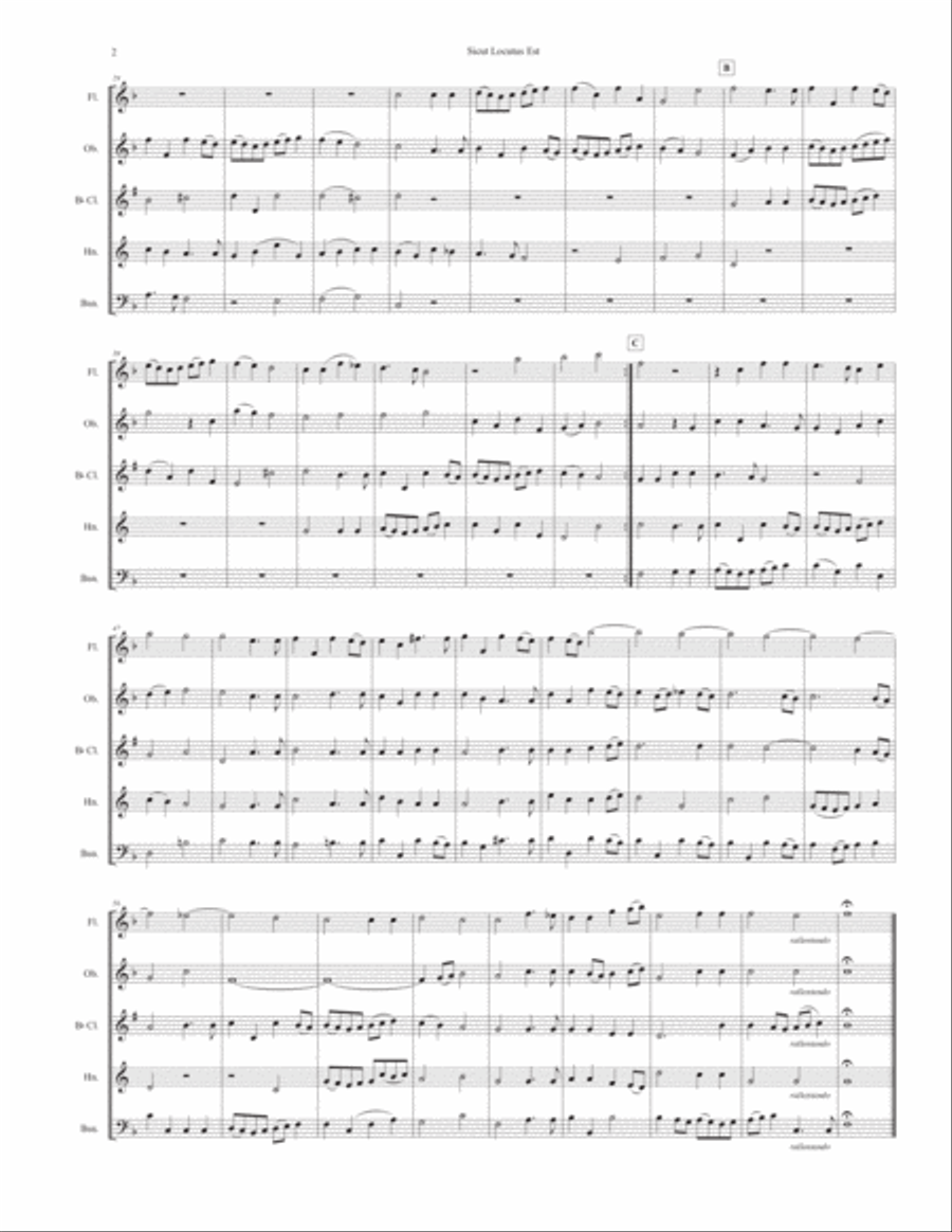 Sicut Locutus Est Woodwind Quintet scores gallery preview page 2