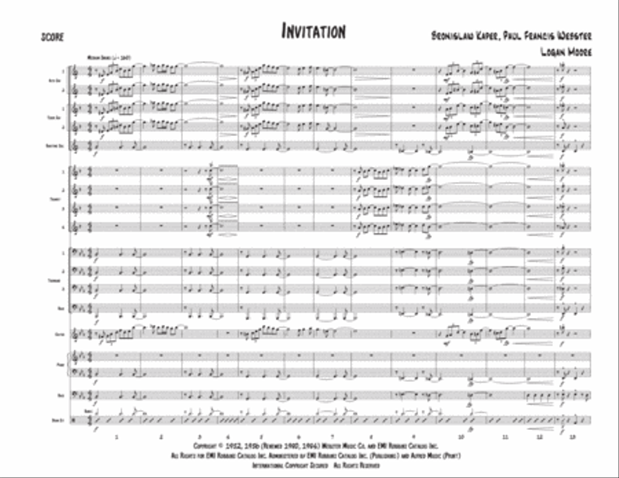 Invitation Jazz Ensemble scores gallery preview page 1
