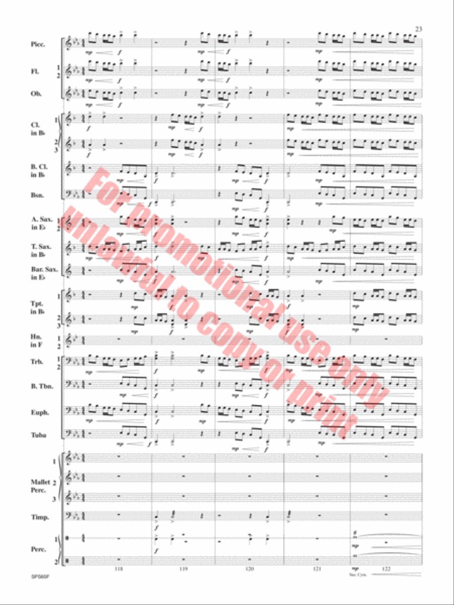 Rain and Snow on the Cedar Cliffs Concert Band scores gallery preview page 24
