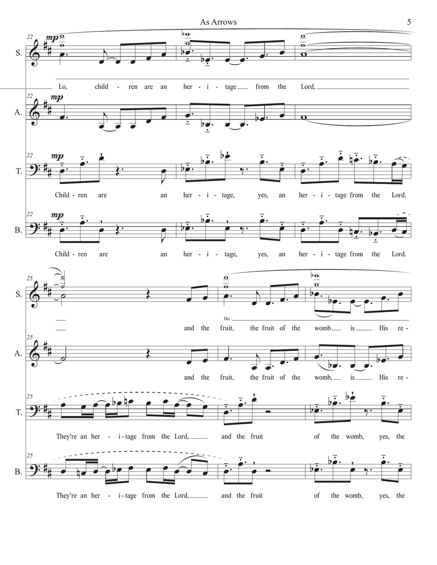 As Arrows (In the Hand of a Mighty Hand) 4-Part scores gallery preview page 5