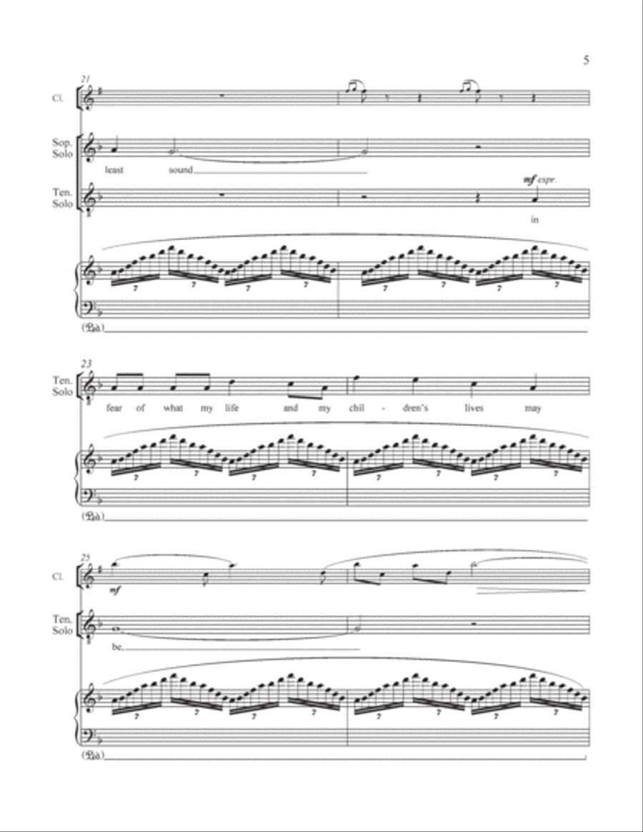 The Great Trees: 1. Peace of Wild Things 4-Part scores gallery preview page 15