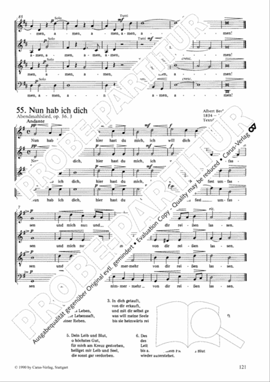 Geistliches Chorbuch der Romantik Choir scores gallery preview page 122