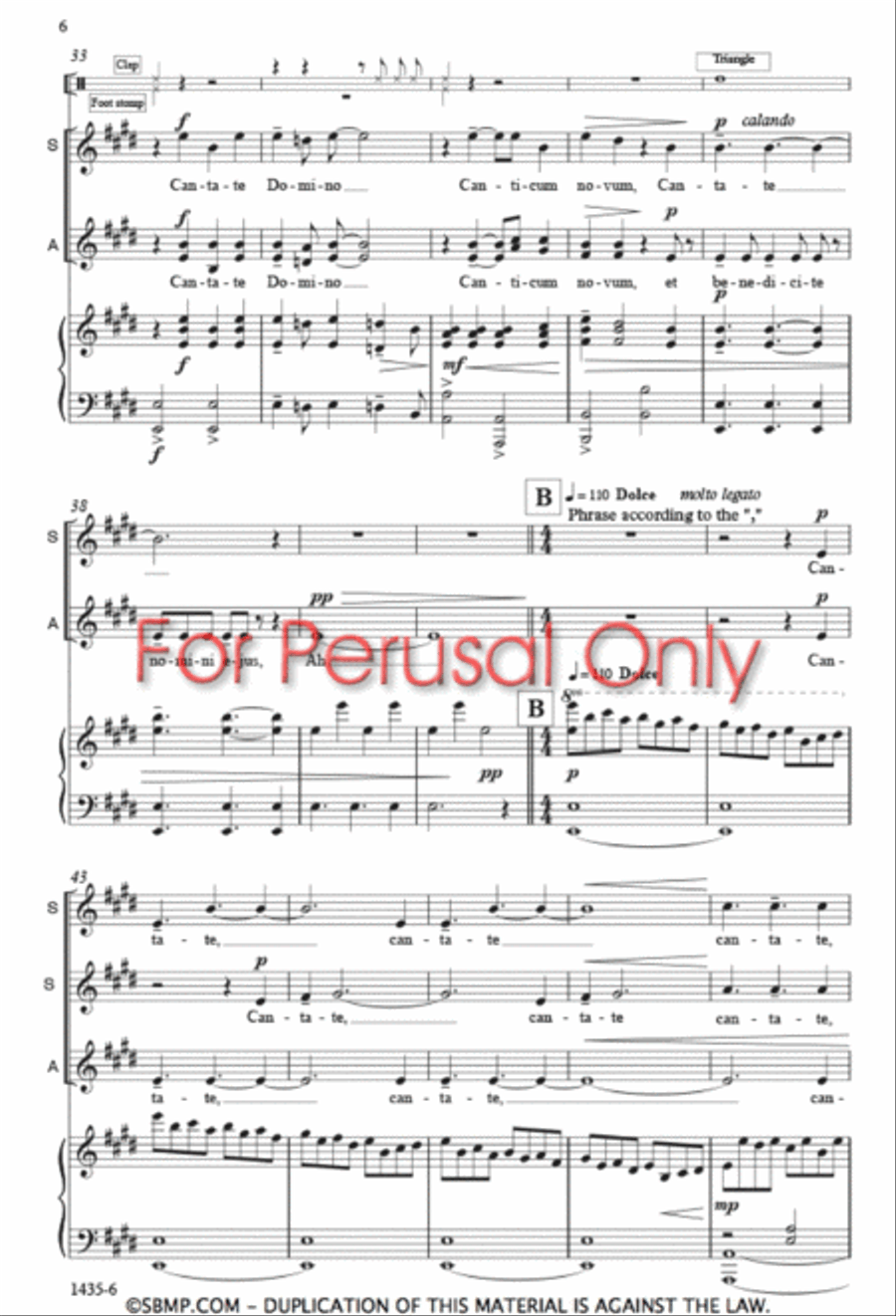 Cantate Domino - SSA Octavo SSA scores gallery preview page 5
