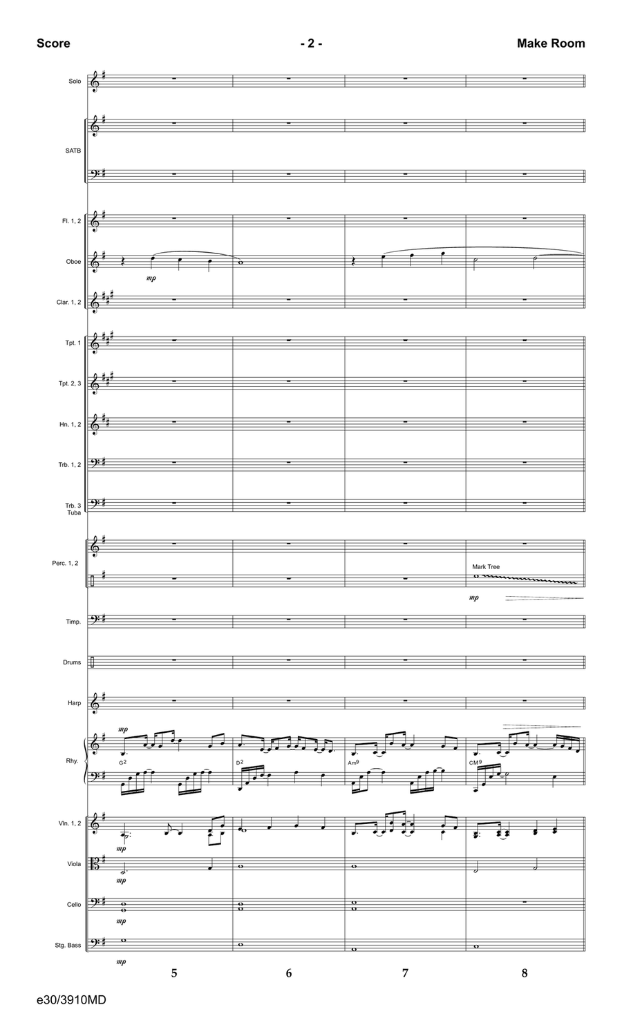 Make Room - Downloadable Orchestration Set of Parts scores gallery preview page 4