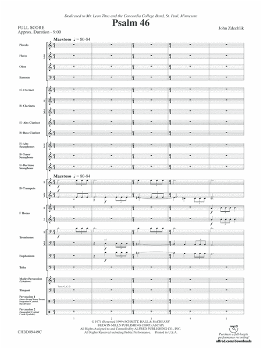 Psalm 46: Score Concert Band scores gallery preview page 3