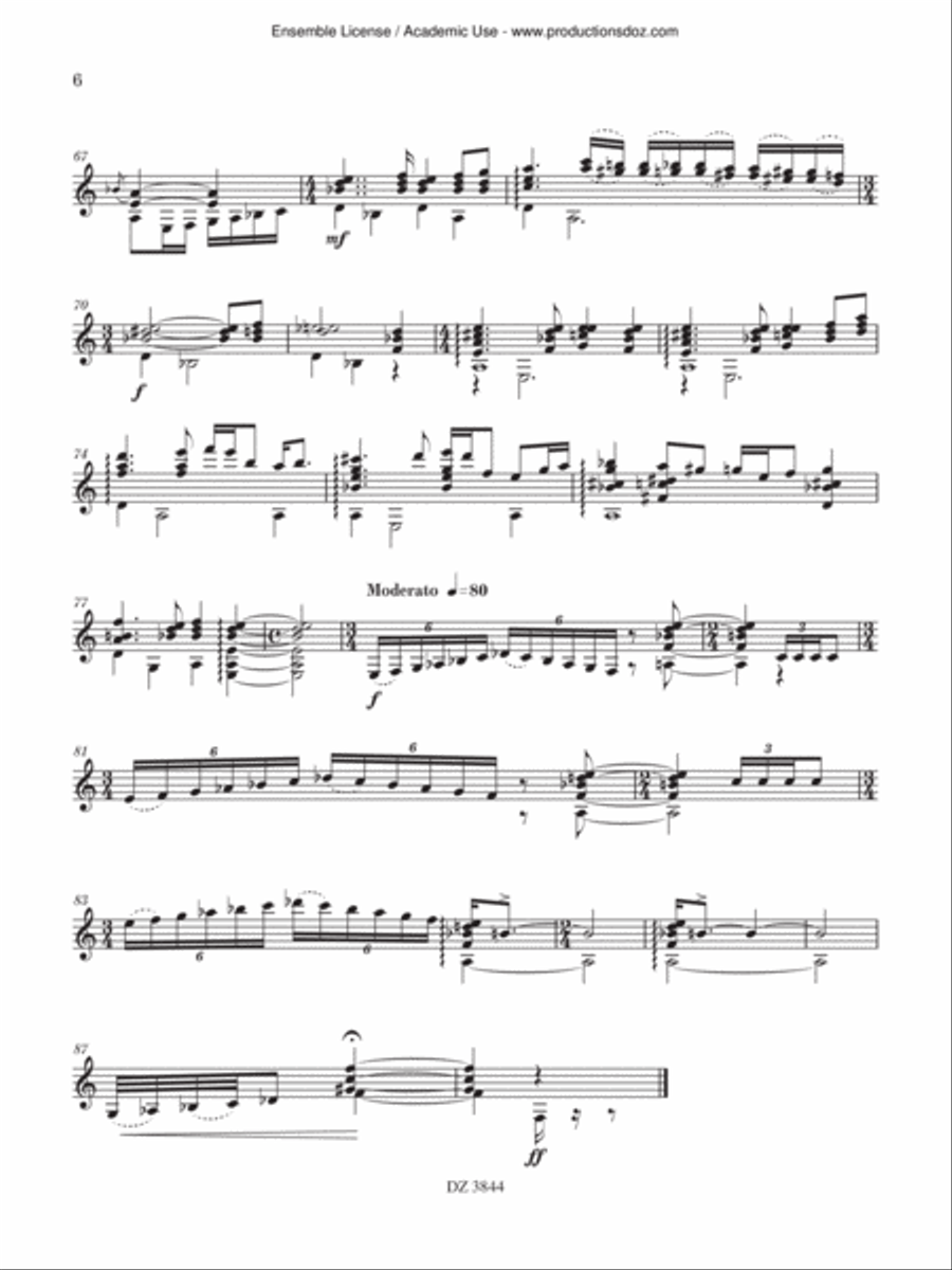 Hommages à Manuel de Falla et Erik Satie Classical Guitar scores gallery preview page 6