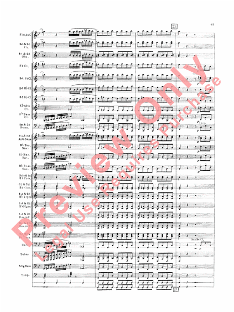 Italian in Algiers (Overture) Concert Band scores gallery preview page 44