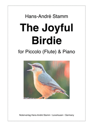 Book cover for The Joyful Birdie for flute and piano