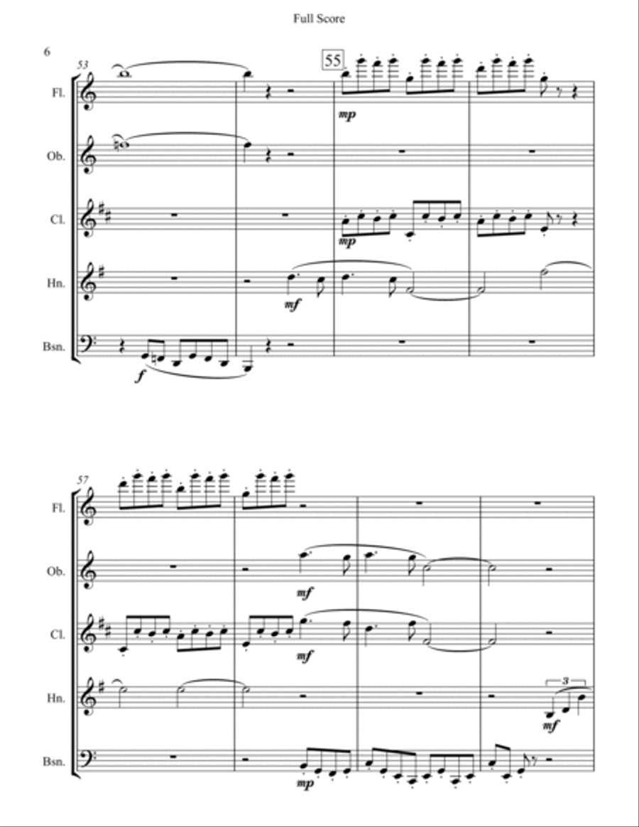 Make Believe Make Believe Woodwind Quintet scores gallery preview page 6