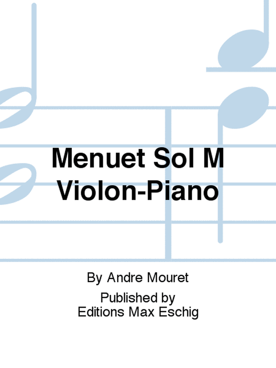 Menuet Sol M Violon-Piano