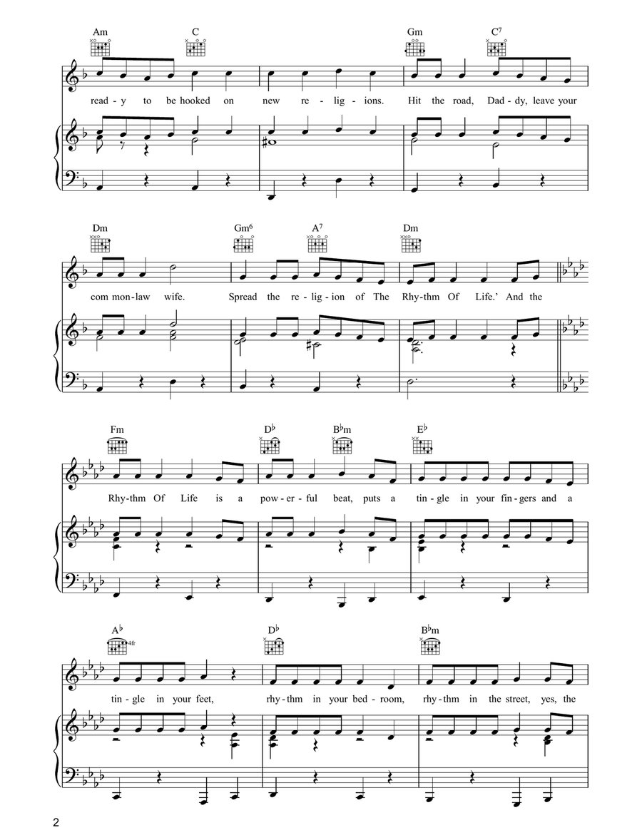 The Rhythm Of Life The Rhythm Of Life Guitar scores gallery preview page 2