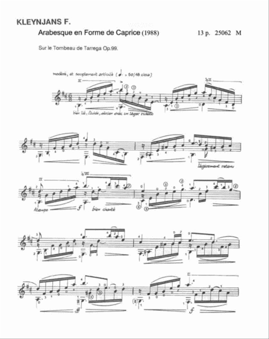 Arabesque En Forme De Caprice Acoustic Guitar scores gallery preview page 2