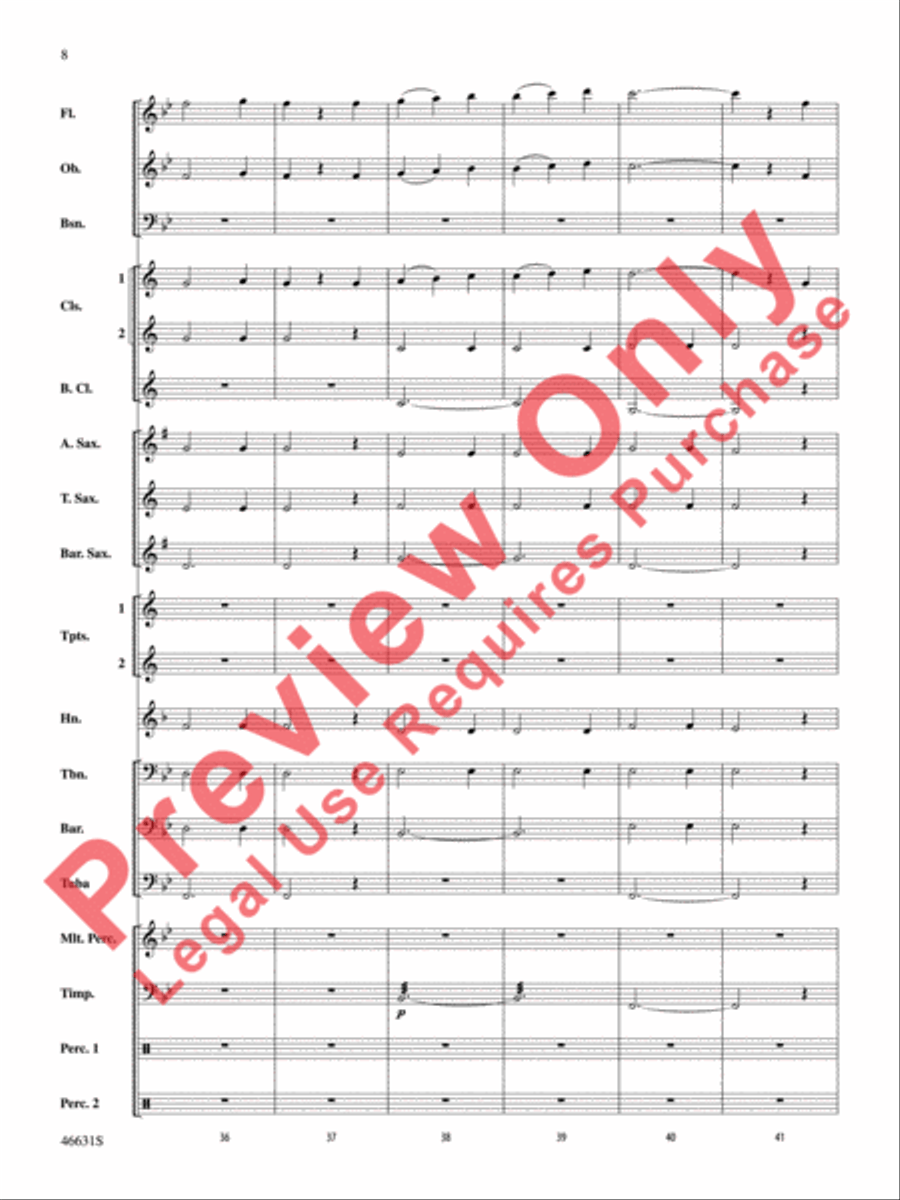 Suite of Carols, Selections from Concert Band scores gallery preview page 9