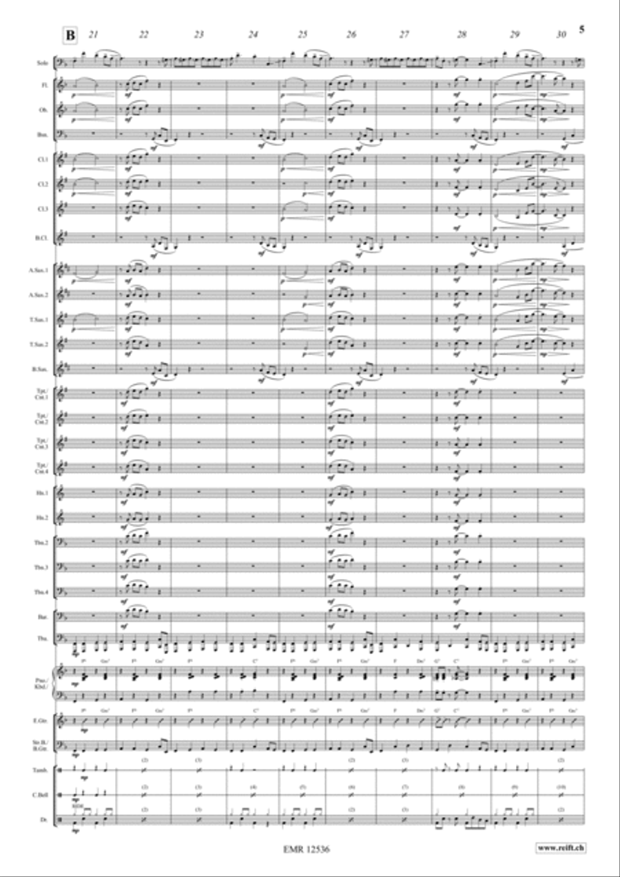 Lassus Trombone Lassus Trombone Concert Band scores gallery preview page 5