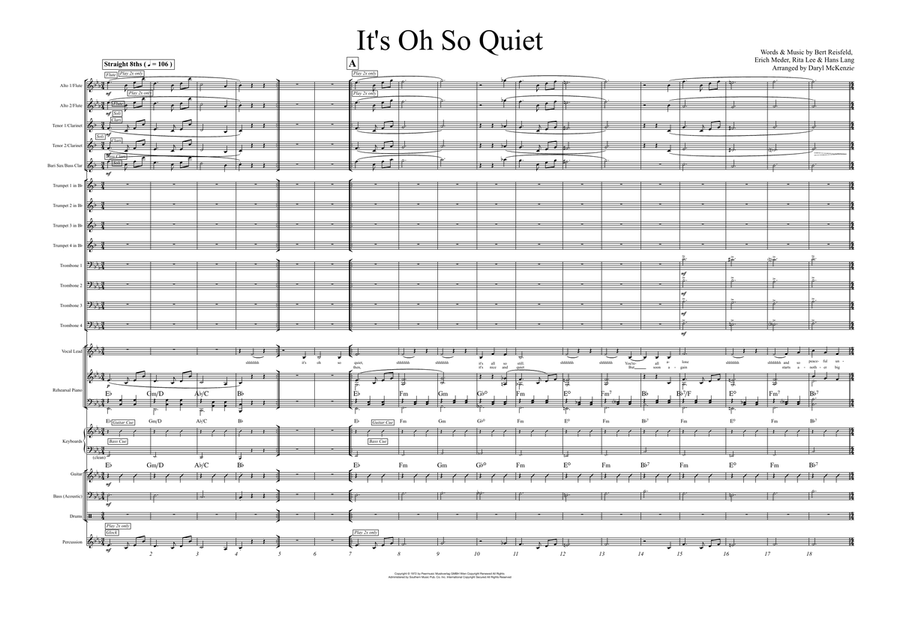 It's Oh So Quiet (und Jetzt Ist Es Still) Jazz Ensemble scores gallery preview page 1