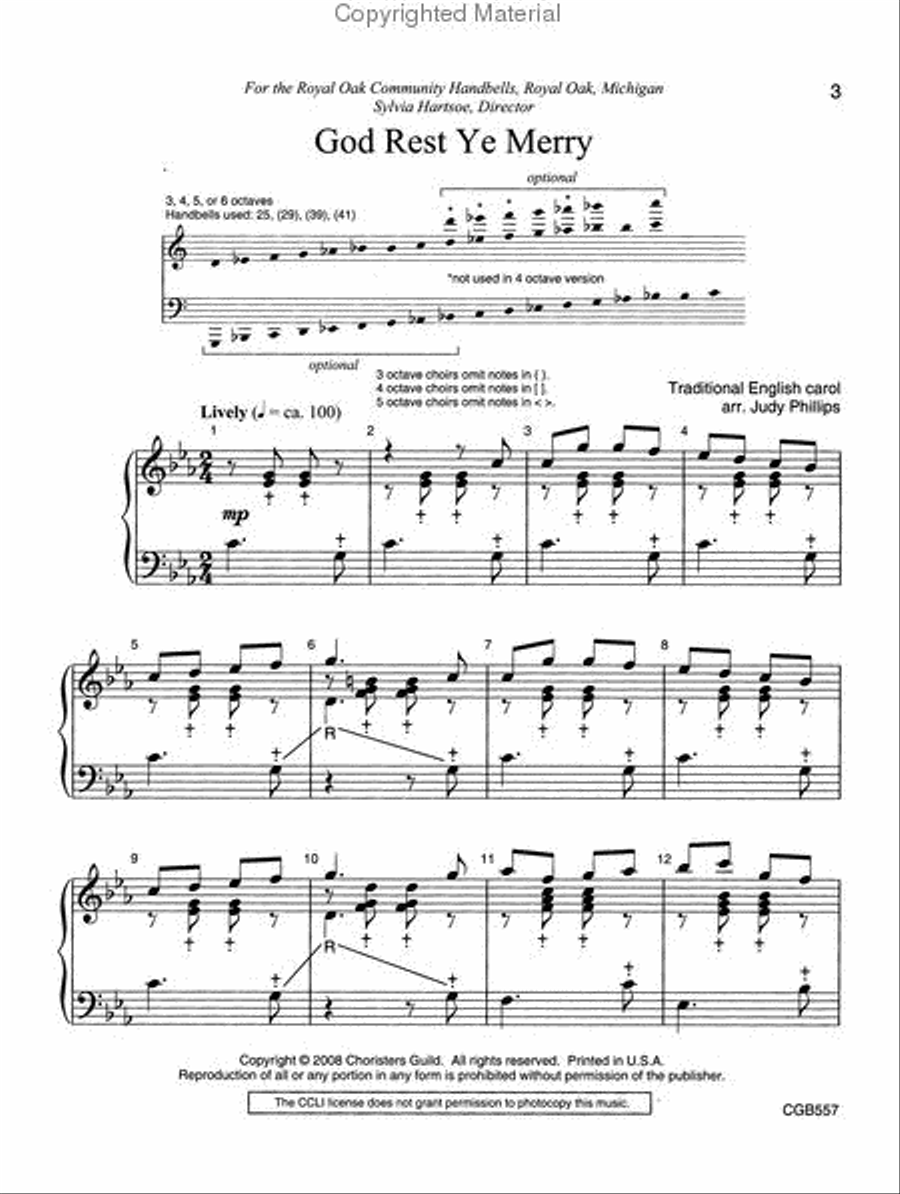 God Rest Ye Merry God Rest Ye Merry Handbell Choir scores gallery preview page 2