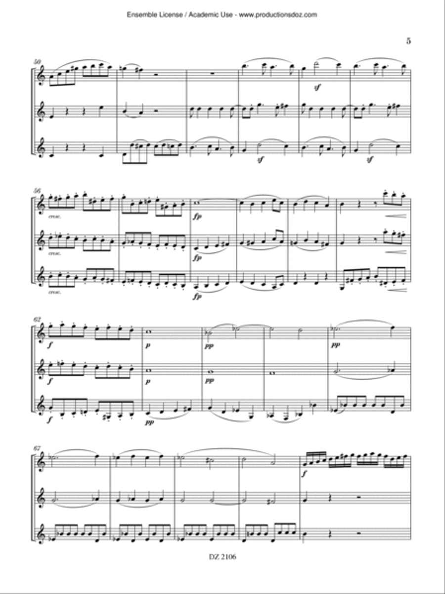 Trio in C major, opus 87 Guitar Ensemble scores gallery preview page 5