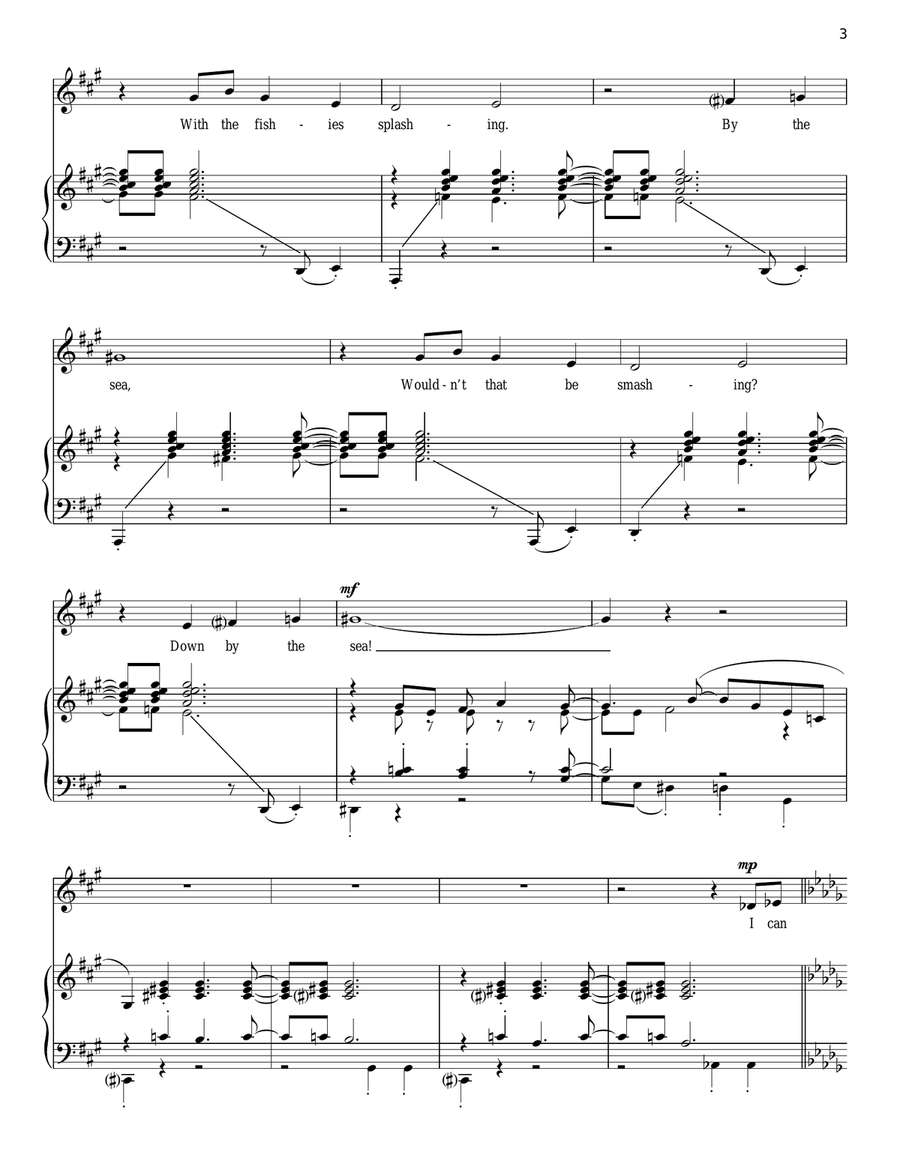 By The Sea Piano, Vocal scores gallery preview page 3