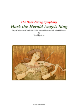 Book cover for Hark the Herald Angels Sing: Easy Christmas Carol for mixed level violin