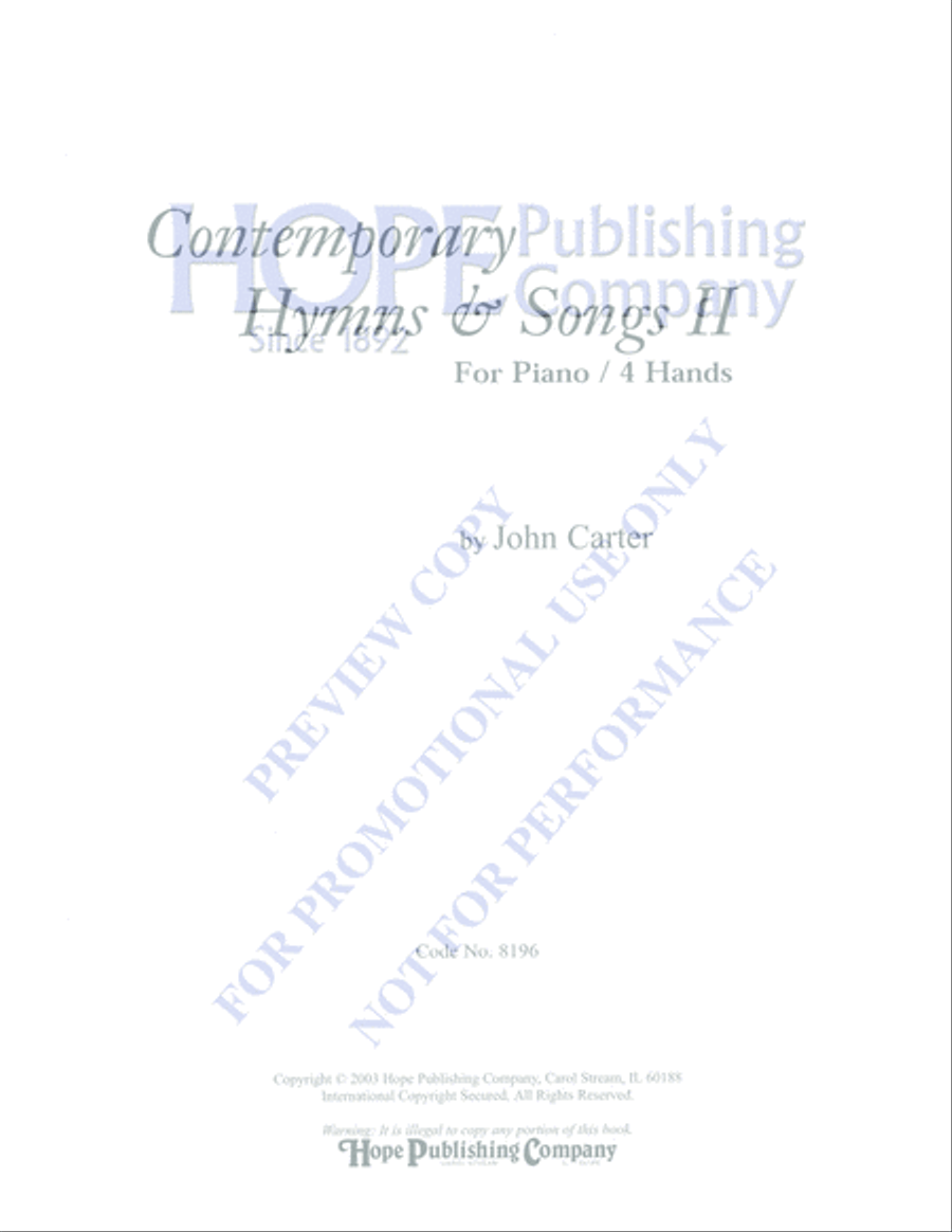 Contemporary Hymns and Songs II Piano Accompaniment scores gallery preview page 3