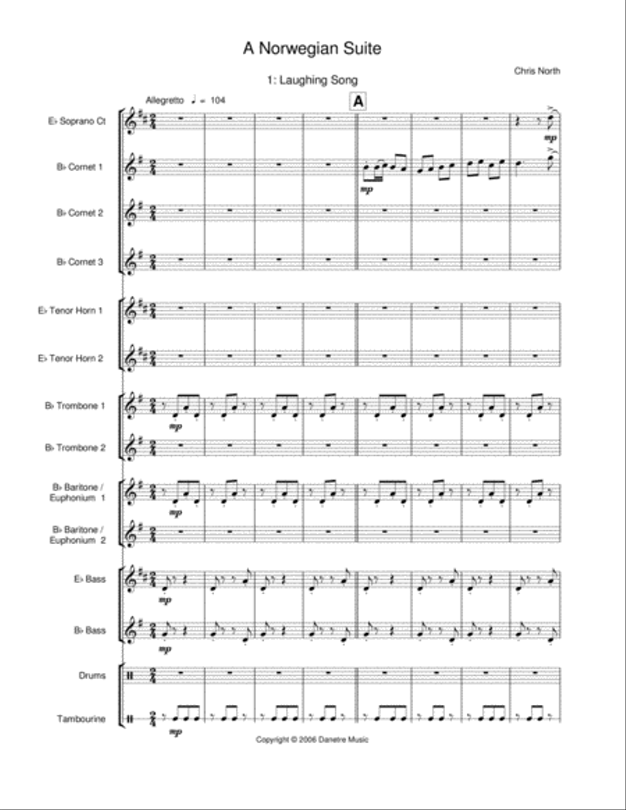 A Norwegian Suite (Training Brass Band) Brass Band scores gallery preview page 2