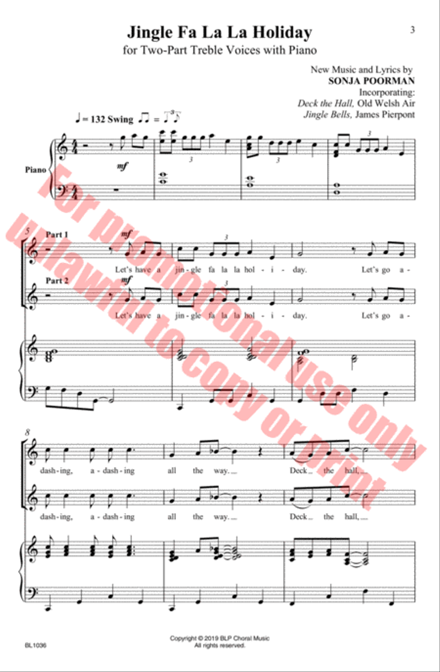 Jingle Fa La La Holiday Choir scores gallery preview page 4