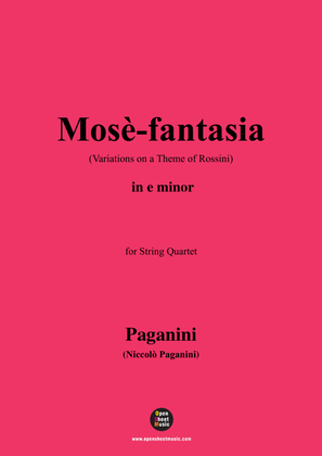 Paganini-Variations on a Theme of Rossini(Mose-fantasia),MS 23,in e minor - Score Only